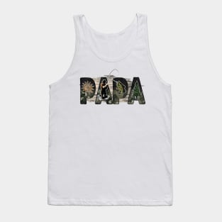 Papa; fishing; fisherman; fishing dad; father; father's day; dad gift; fishing lover; papa Tank Top